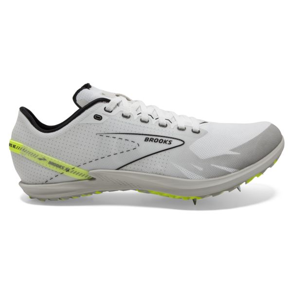 Brooks Draft XC Men\'s Racing Shoes White / Black / Yellow | USA-103287