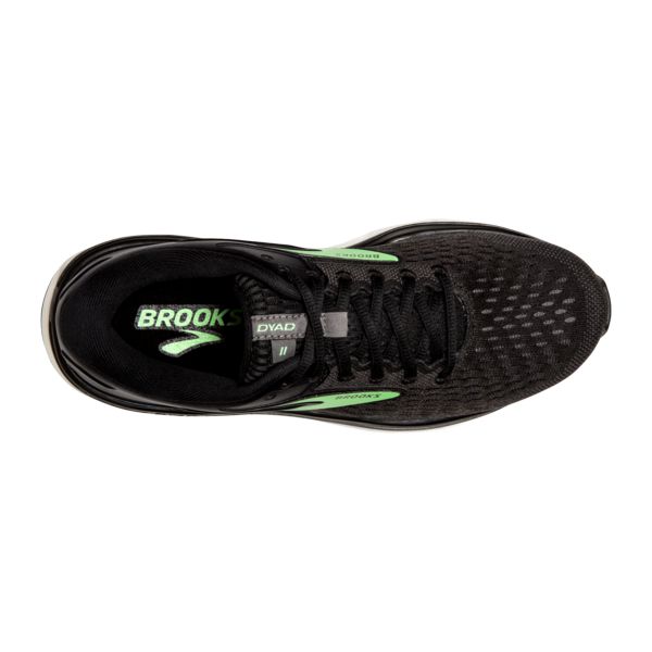 Brooks Dyad 11 Women's Road Running Shoes Black / Green / White | USA-13592