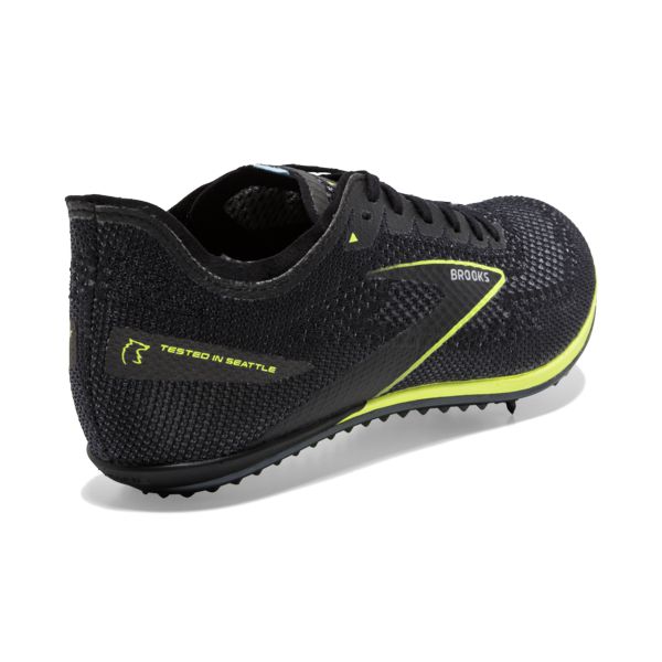 Brooks ELMN8 6 Men's Racing Shoes Black / Yellow | USA-176045