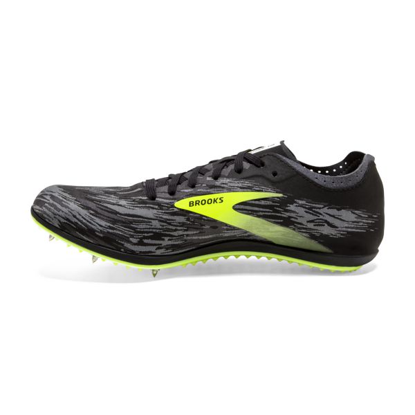 Brooks ELMN8 v5 Men's Racing Shoes Black / Grey / Yellow | USA-621894