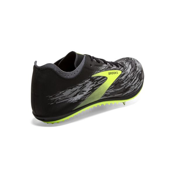 Brooks ELMN8 v5 Men's Racing Shoes Black / Grey / Yellow | USA-621894