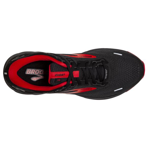 Brooks Ghost 14 GTX Men's Road Running Shoes Black / Red | USA-93526