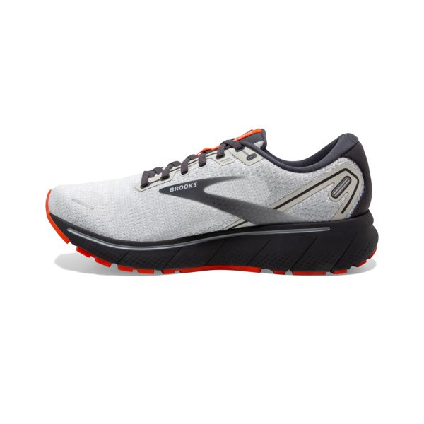 Brooks Ghost 14 Men's Road Running Shoes Grey / Black / Orange | USA-183574