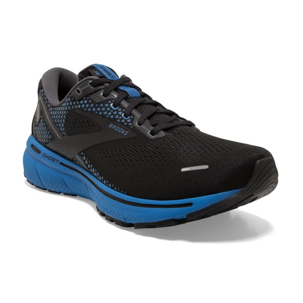 Brooks Ghost 14 Men's Road Running Shoes Black / Blue | USA-237680