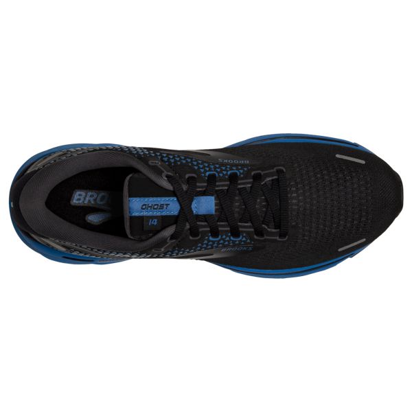 Brooks Ghost 14 Men's Road Running Shoes Black / Blue | USA-237680