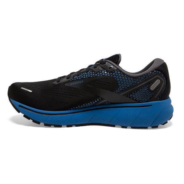 Brooks Ghost 14 Men's Road Running Shoes Black / Blue | USA-237680