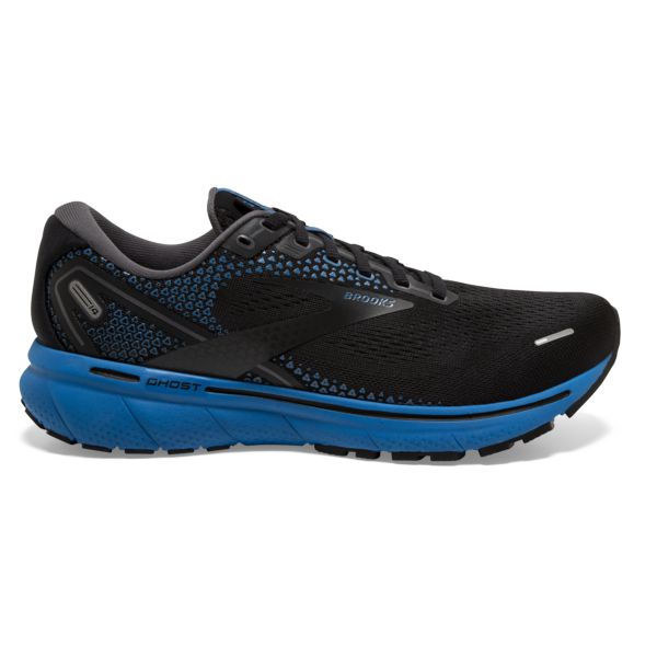 Brooks Ghost 14 Men\'s Road Running Shoes Black / Blue | USA-237680