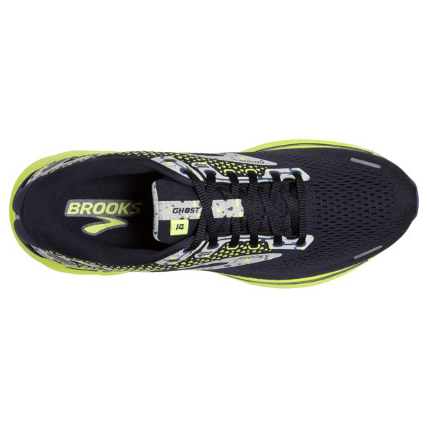 Brooks Ghost 14 Men's Road Running Shoes Navy / Grey / Yellow | USA-261750