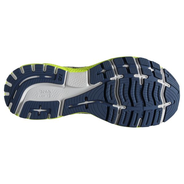 Brooks Ghost 14 Men's Road Running Shoes Navy / Grey / Yellow | USA-261750