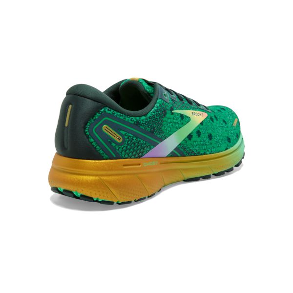 Brooks Ghost 14 Men's Road Running Shoes Green / Black / Gold | USA-279863