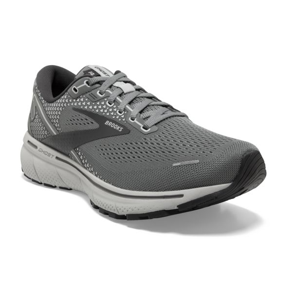 Brooks Ghost 14 Men's Road Running Shoes Grey / White | USA-281076