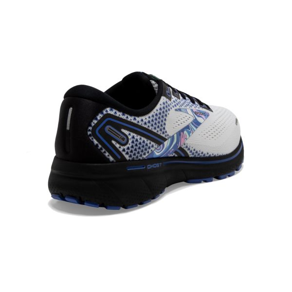 Brooks Ghost 14 Men's Road Running Shoes White / Black / Blue | USA-297513