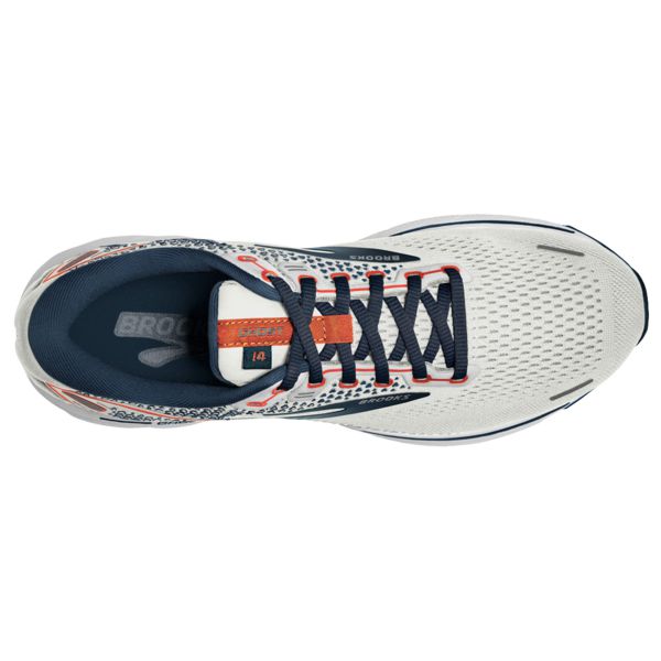 Brooks Ghost 14 Men's Road Running Shoes Grey / Navy / White | USA-58429