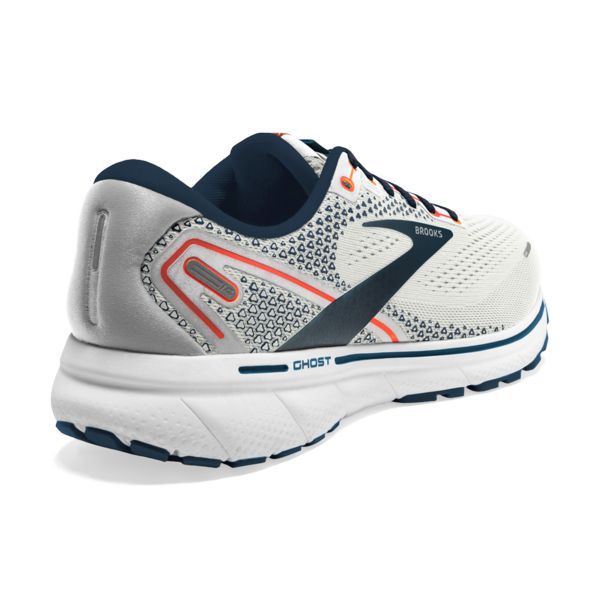 Brooks Ghost 14 Men's Road Running Shoes Grey / Navy / White | USA-58429