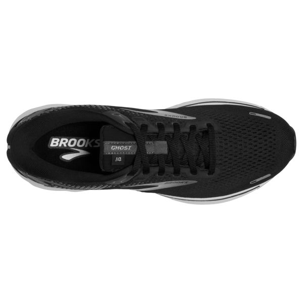 Brooks Ghost 14 Men's Road Running Shoes Black / White / Silver | USA-615702