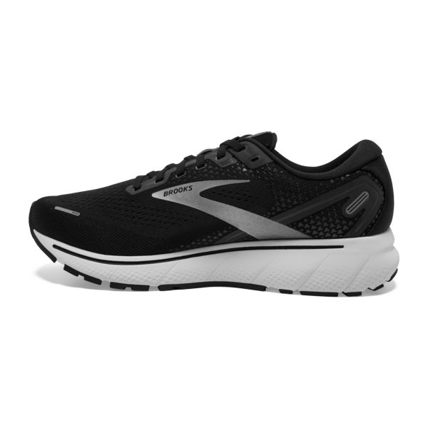 Brooks Ghost 14 Men's Road Running Shoes Black / White / Silver | USA-615702