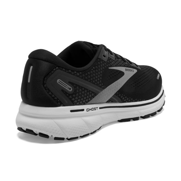 Brooks Ghost 14 Men's Road Running Shoes Black / White / Silver | USA-615702