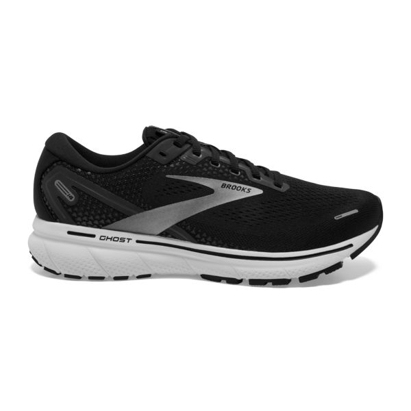 Brooks Ghost 14 Men\'s Road Running Shoes Black / White / Silver | USA-615702