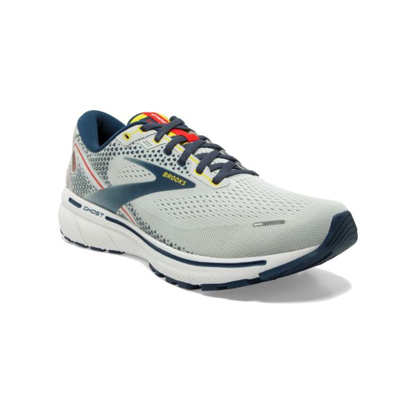 Brooks Ghost 14 Men's Road Running Shoes Grey / Navy / White | USA-741935