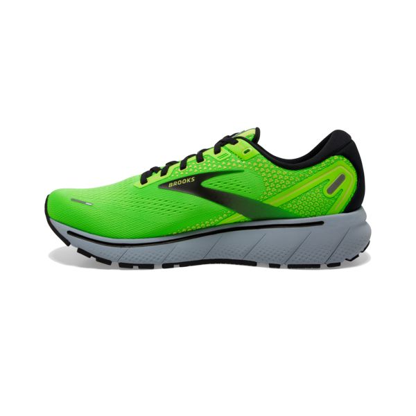 Brooks Ghost 14 Men's Road Running Shoes Green / Black / Grey | USA-813549