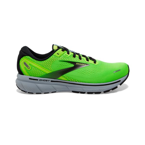 Brooks Ghost 14 Men\'s Road Running Shoes Green / Black / Grey | USA-813549