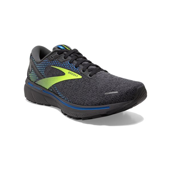 Brooks Ghost 14 Men's Road Running Shoes Grey / Yellow / Blue | USA-865741