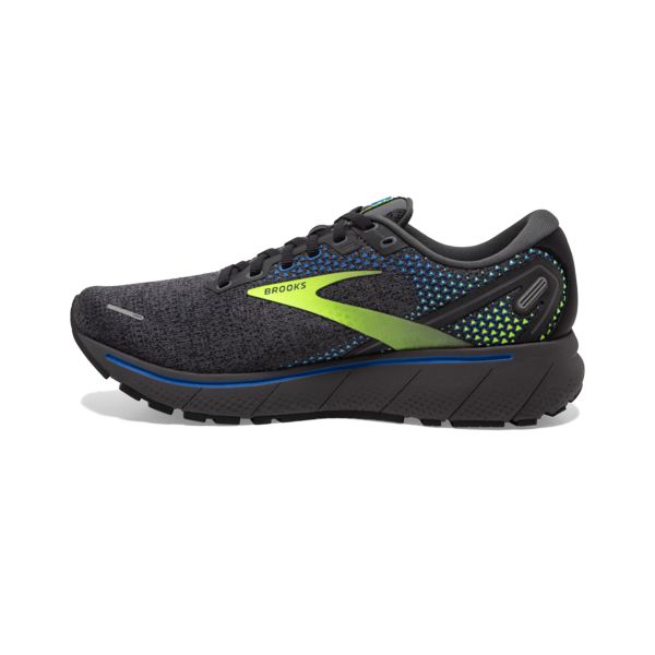 Brooks Ghost 14 Men's Road Running Shoes Grey / Yellow / Blue | USA-865741