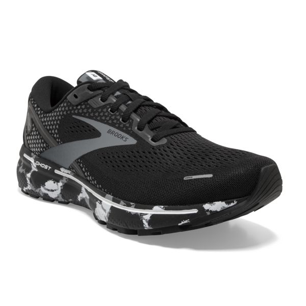 Brooks Ghost 14 Men's Road Running Shoes Black / Grey / White | USA-903541