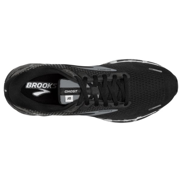 Brooks Ghost 14 Men's Road Running Shoes Black / Grey / White | USA-903541