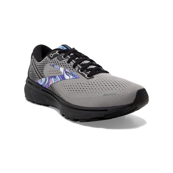 Brooks Ghost 14 Men's Road Running Shoes Grey / Black / Purple | USA-968704