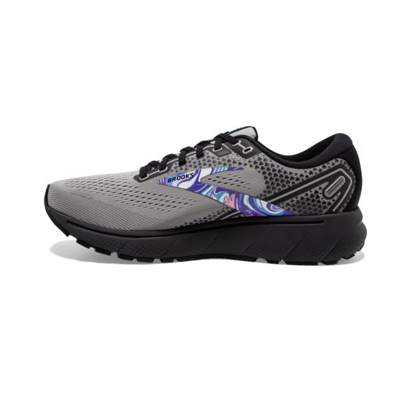 Brooks Ghost 14 Men's Road Running Shoes Grey / Black / Purple | USA-968704