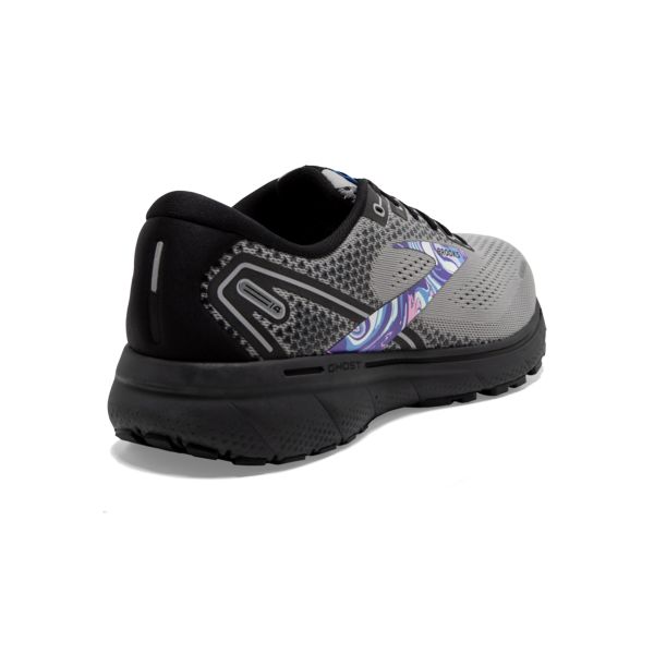 Brooks Ghost 14 Men's Road Running Shoes Grey / Black / Purple | USA-968704