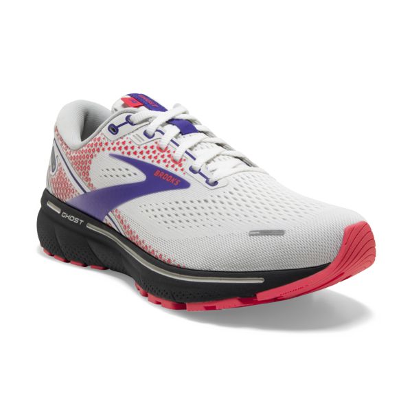 Brooks Ghost 14 Women's Road Running Shoes White / Purple / Coral | USA-194208