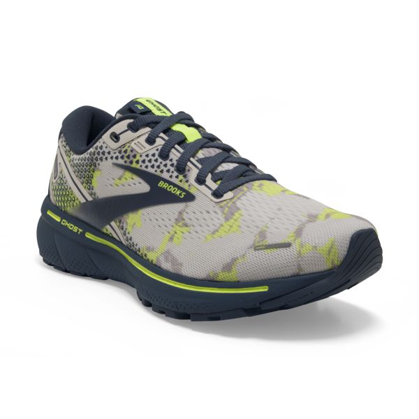 Brooks Ghost 14 Women's Road Running Shoes Grey / Navy / Yellow | USA-320186