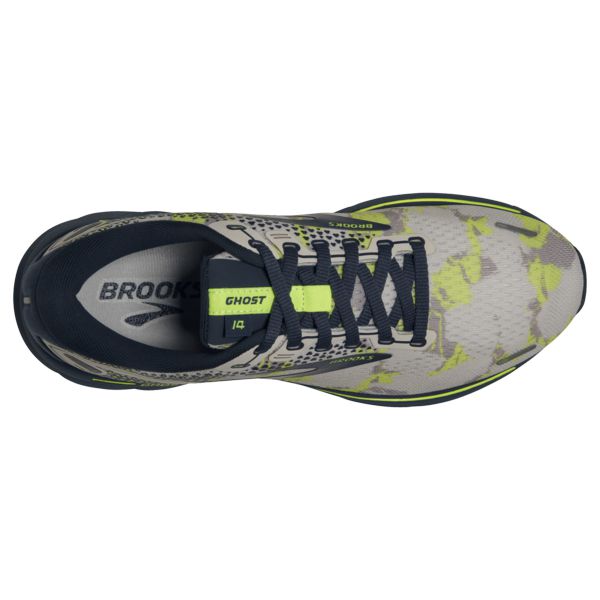 Brooks Ghost 14 Women's Road Running Shoes Grey / Navy / Yellow | USA-320186