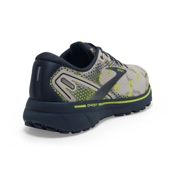 Brooks Ghost 14 Women's Road Running Shoes Grey / Navy / Yellow | USA-320186