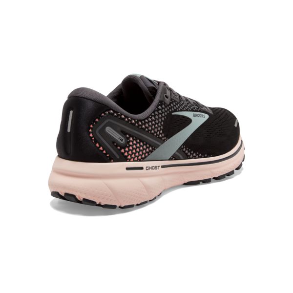 Brooks Ghost 14 Women's Road Running Shoes Black / Green / Rose | USA-349576