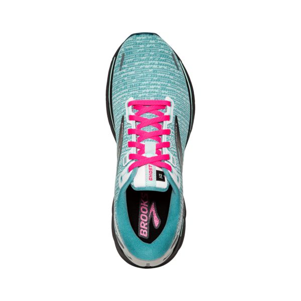 Brooks Ghost 14 Women's Road Running Shoes White / Black / Blue | USA-36248