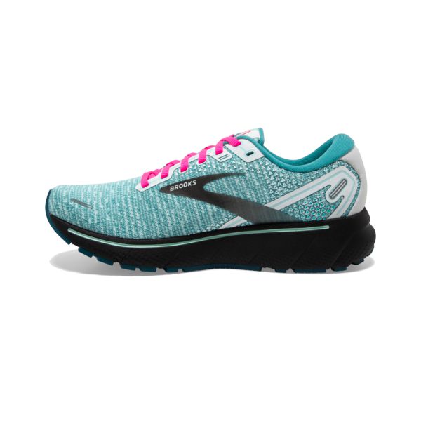 Brooks Ghost 14 Women's Road Running Shoes White / Black / Blue | USA-36248