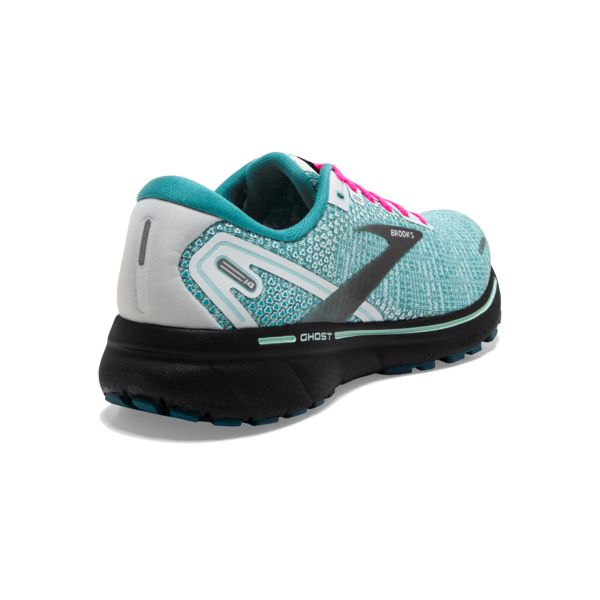 Brooks Ghost 14 Women's Road Running Shoes White / Black / Blue | USA-36248