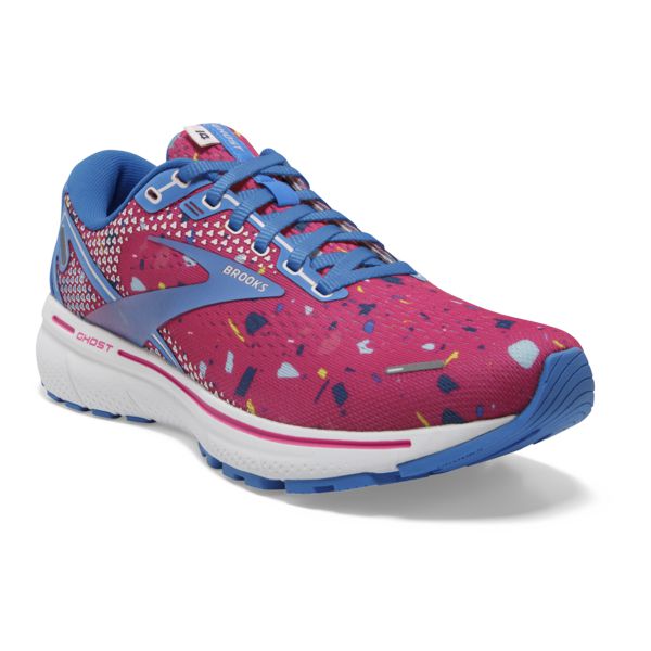 Brooks Ghost 14 Women's Road Running Shoes Red / Blue / White | USA-416509