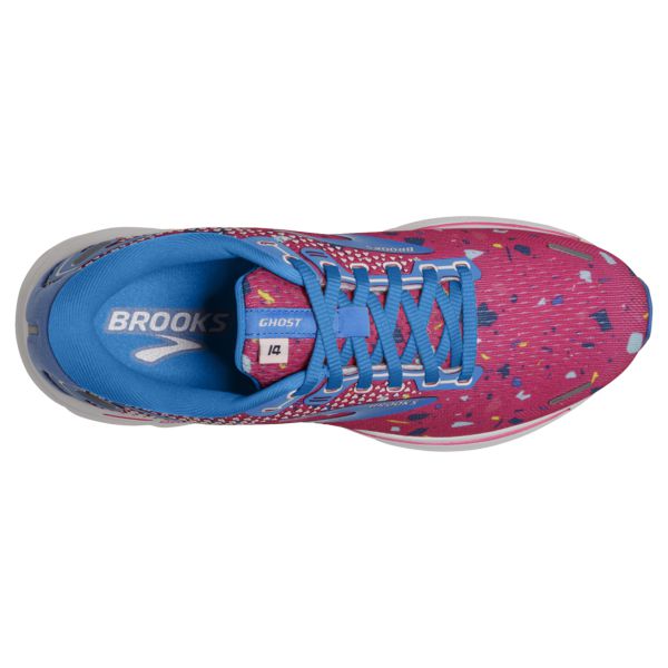 Brooks Ghost 14 Women's Road Running Shoes Red / Blue / White | USA-416509