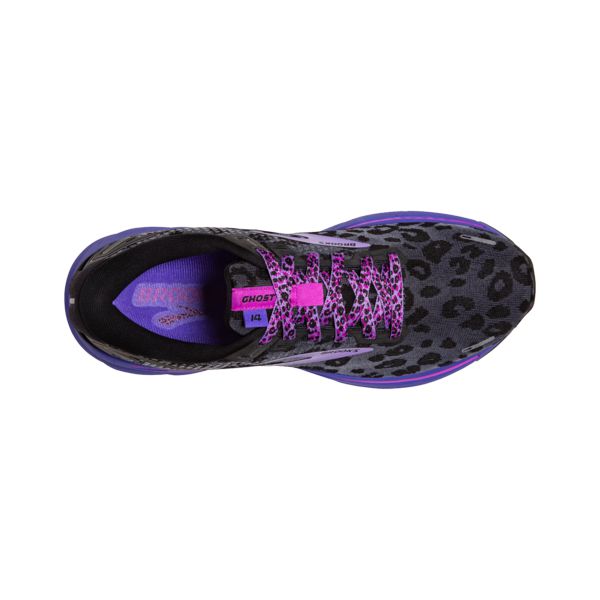 Brooks Ghost 14 Women's Road Running Shoes Black / Purple / Pink | USA-46193