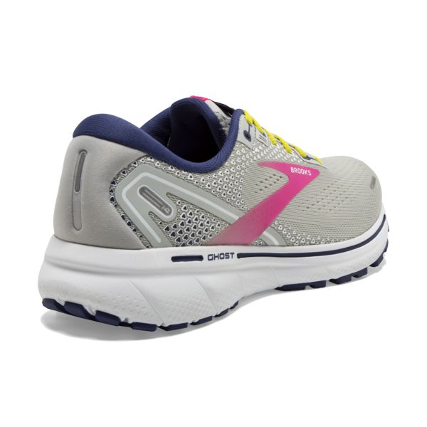 Brooks Ghost 14 Women's Road Running Shoes Grey / Yellow / Pink | USA-51964