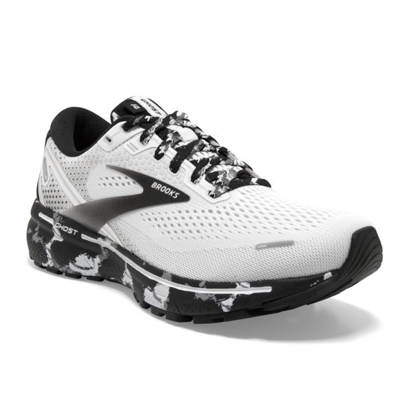 Brooks Ghost 14 Women's Road Running Shoes White / Grey / Black | USA-537240