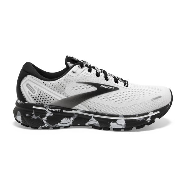 Brooks Ghost 14 Women\'s Road Running Shoes White / Grey / Black | USA-537240