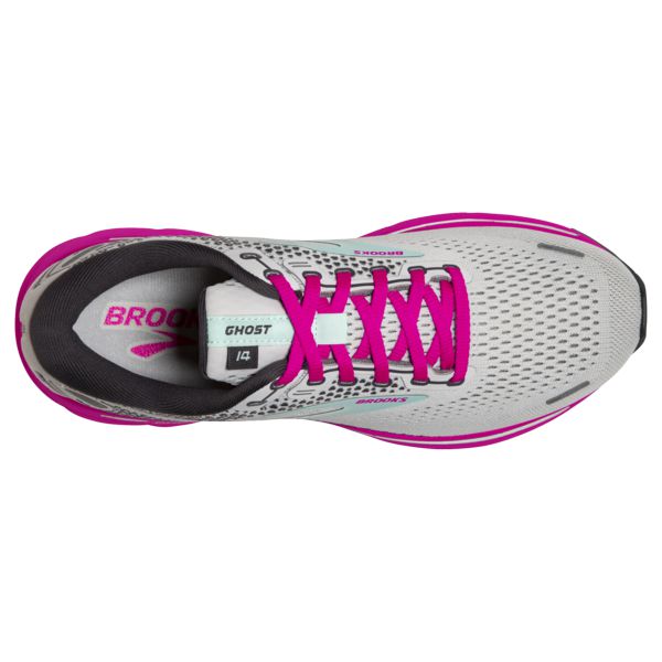 Brooks Ghost 14 Women's Road Running Shoes Grey / Pink / Blue | USA-729685