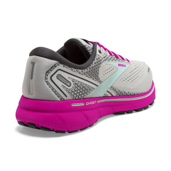 Brooks Ghost 14 Women's Road Running Shoes Grey / Pink / Blue | USA-729685