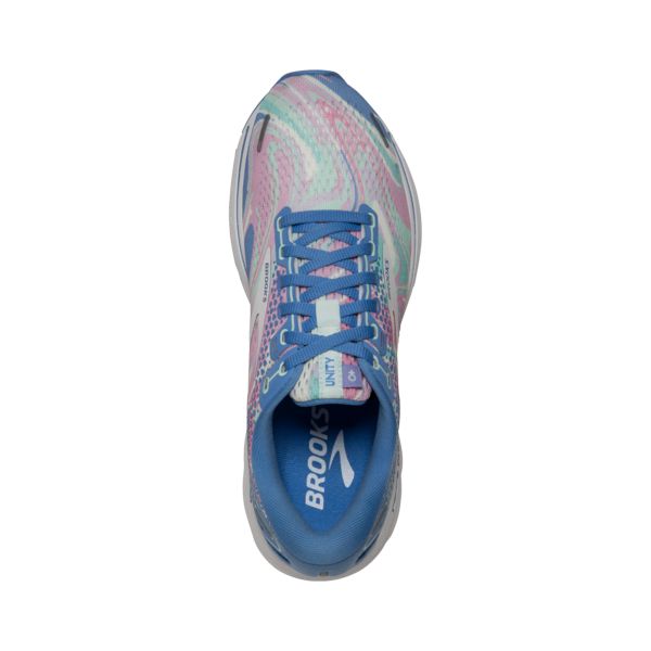 Brooks Ghost 14 Women's Road Running Shoes Blue / Pink / White | USA-782951