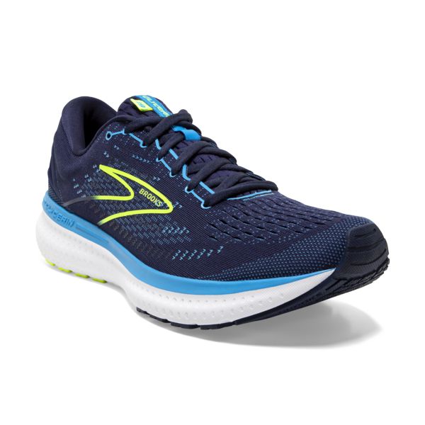 Brooks Glycerin 19 Men's Road Running Shoes Navy / Blue / Yellow | USA-128049